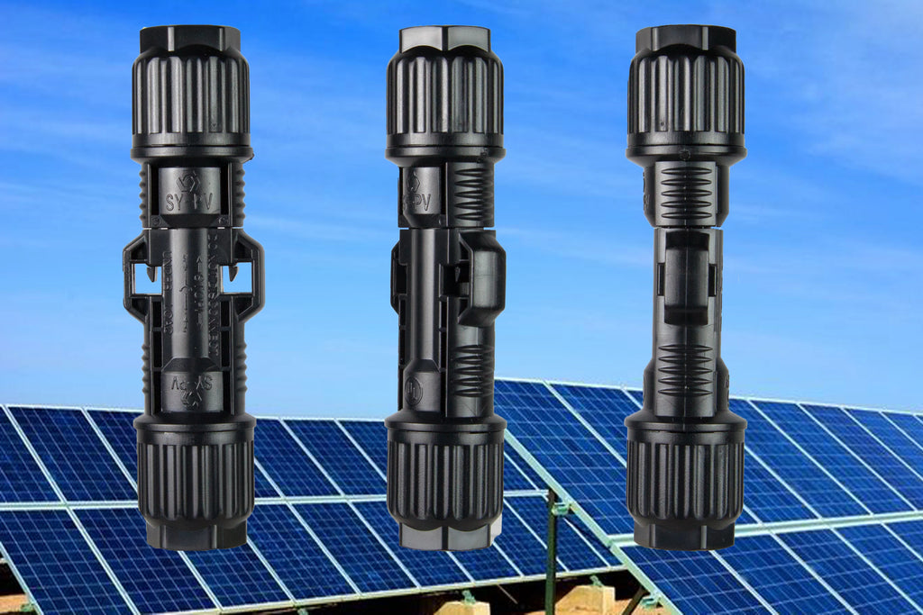C4E 1000V DC solar photovoltaic connector by PVconnectorpro, waterproof IP68, TUV and UL certified, for 2.5-6mm² cables, 20-30A.